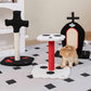 Happy & Polly Gothic Cat Scratcher 3-Pc Set Spooky Scratching Post | 3-Piece Halloween Cat Scratching Set,Tombstone Skul