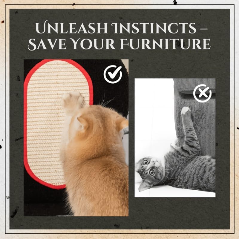 Happy & Polly Gothic Cat Scratcher 3-Pc Set Spooky Scratching Post | 3-Piece Halloween Cat Scratching Set,Tombstone Skul