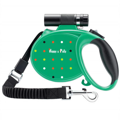 Retractable Dog Leash with Flashlight