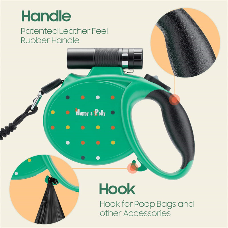 Retractable Dog Leash with Flashlight